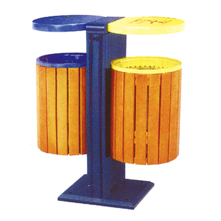 钢木垃圾桶ZX-1108