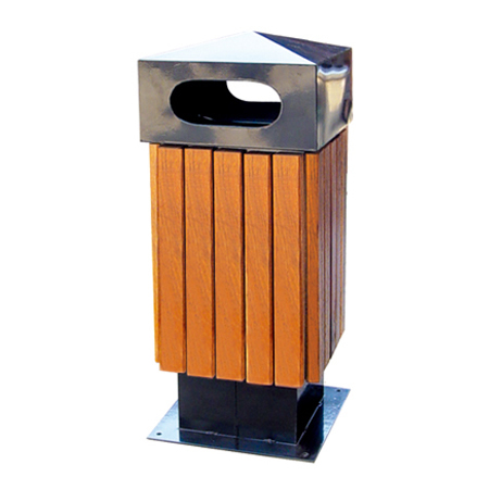 钢木垃圾桶ZX-1404